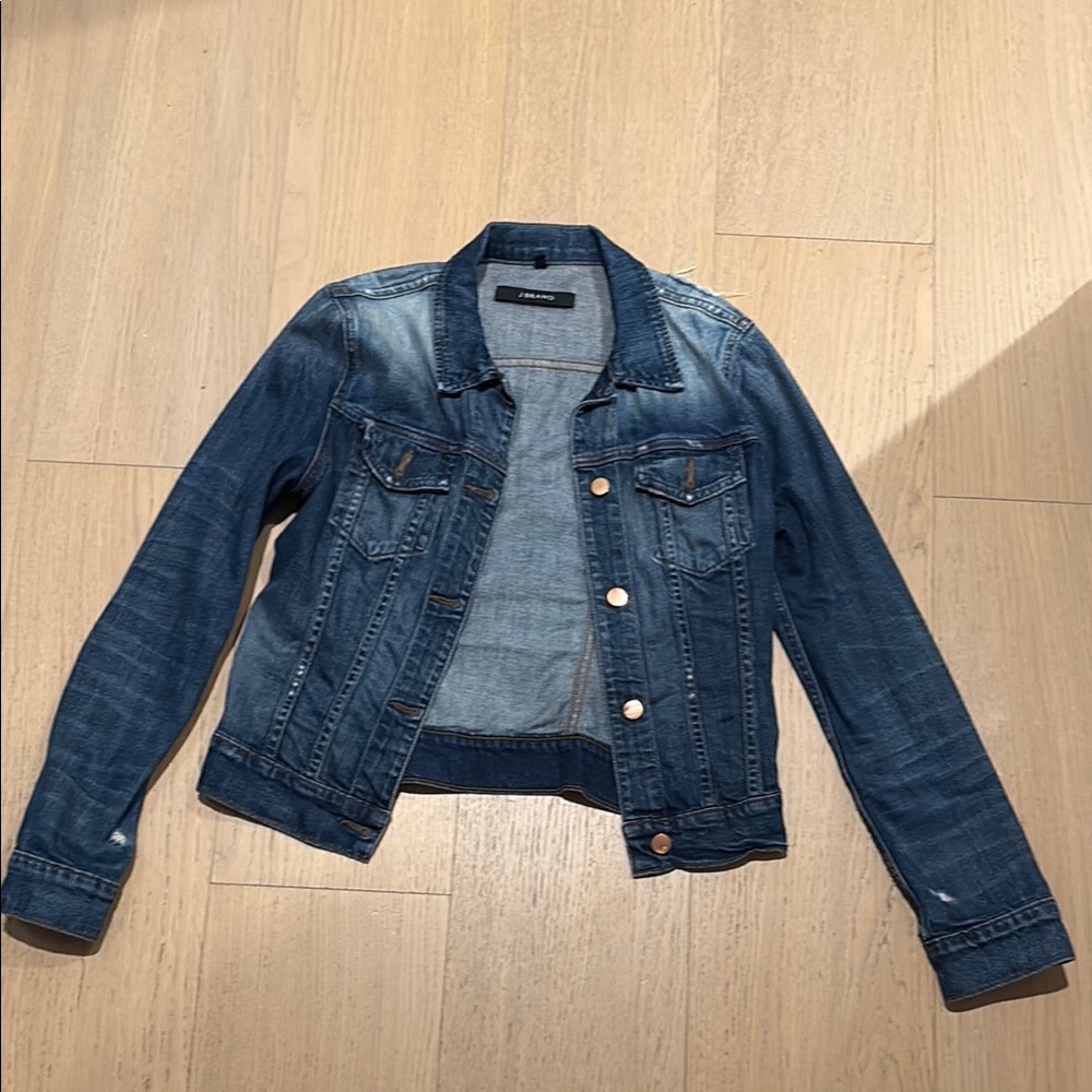 J Brand Distressed Denim Jacket - Size XS